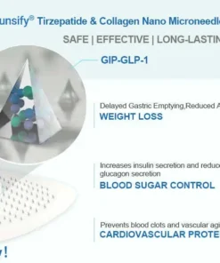 Grunsify® Nano-Microcrystal Patch: Tirzepatide + Collagen Dual Action for Fat Loss, Skin Tightening, and Sugar Control